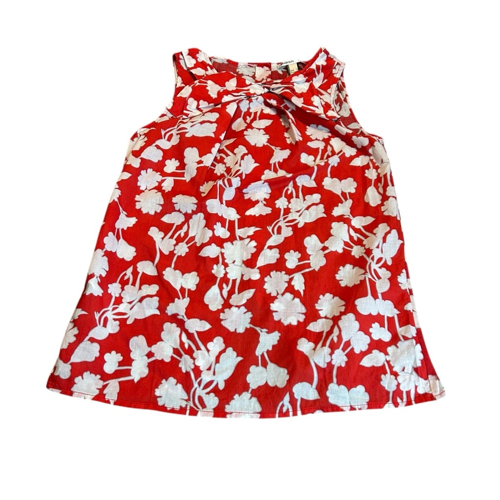 MANGO red floral tank